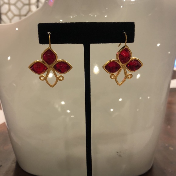 Cabochon 3-Stone Earrings-Pick Your Color! - Picture 2 of 15